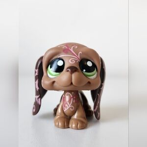 LPS POST Card Basset Hound  #1358 Brown Littlest Pet Shop Dog